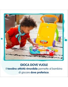 Baby Primi Passi Parlante, Giocattolo Educativo con Tavolino Attività, Telefono e Sensore di Movimento