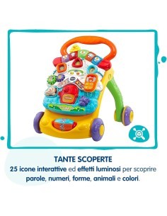 Baby Primi Passi Parlante, Giocattolo Educativo con Tavolino Attività, Telefono e Sensore di Movimento
