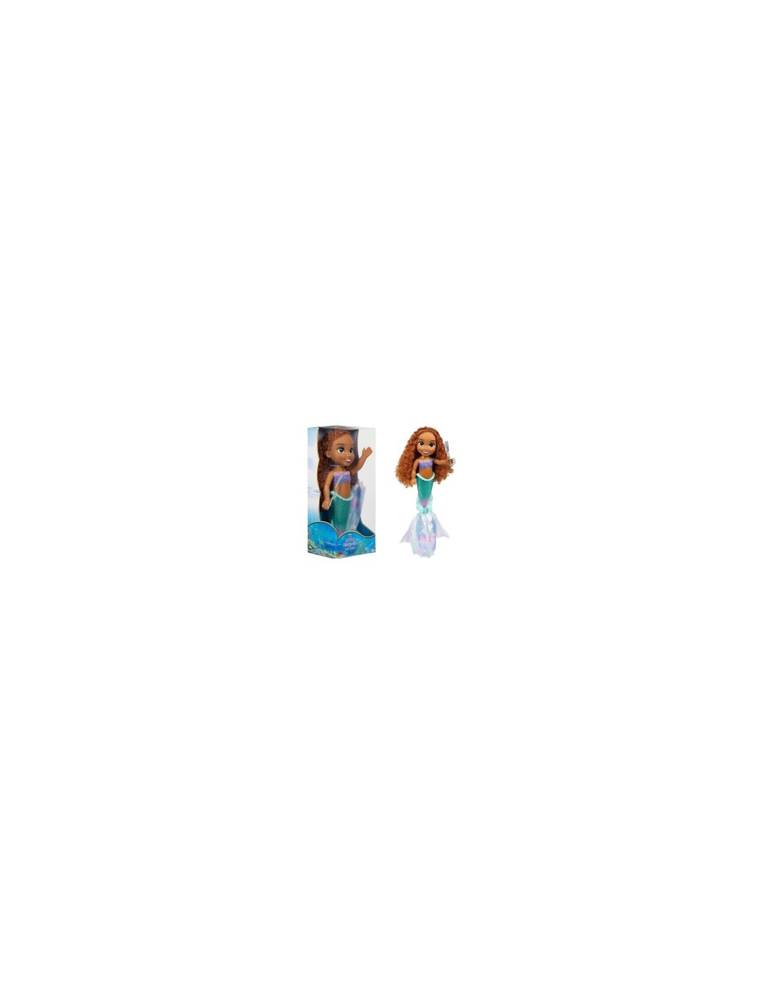 Little Mermaid Live Action Ariel Doll, Coda Iridescente Perlata, Pinne Scintillanti, Film La Sirenetta"