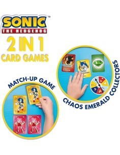 Sonic 2 in 1 Card Games in a Backpack - Collezione di Giochi di Carte
