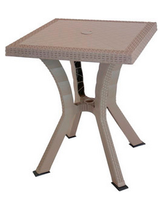 TAVOLO RIGOLETTO RATTAN RESINA 60X60X70CM TORTORA DIMAPLAST 2000