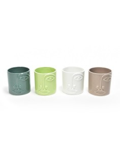 VASO 09084 VOLTO CERAMICA 12X12CM ASSORTITO