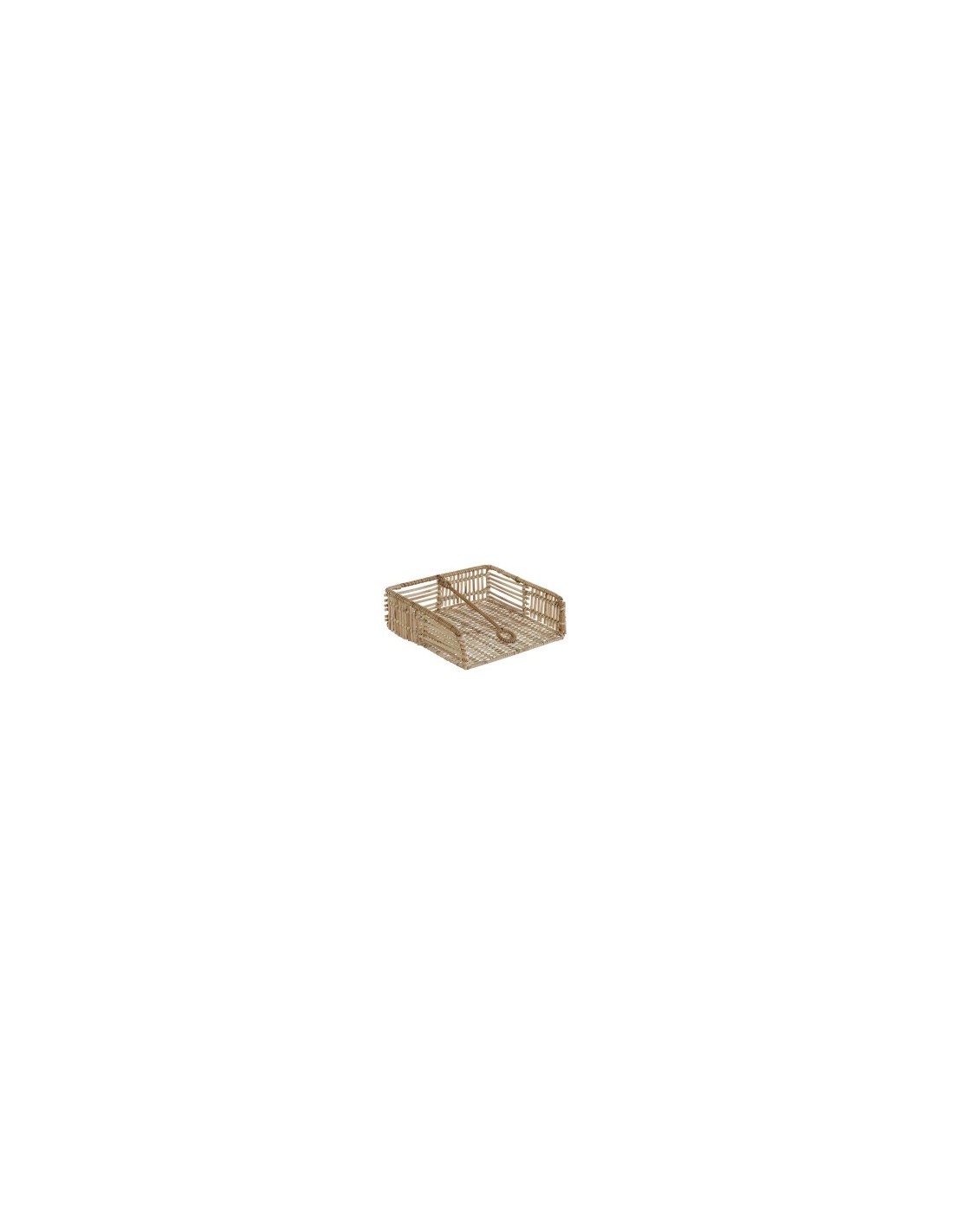 PORTATOVAGLIOLI PC207503 RATTAN/FERRO 20X20X6CM