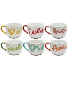 TAZZA COLAZIONE 25416 MATTINIERE DECORI ASSORTITI