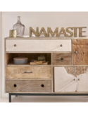SCRITTA NAMASTE 169407 MANGO 54X10CM MARRONE