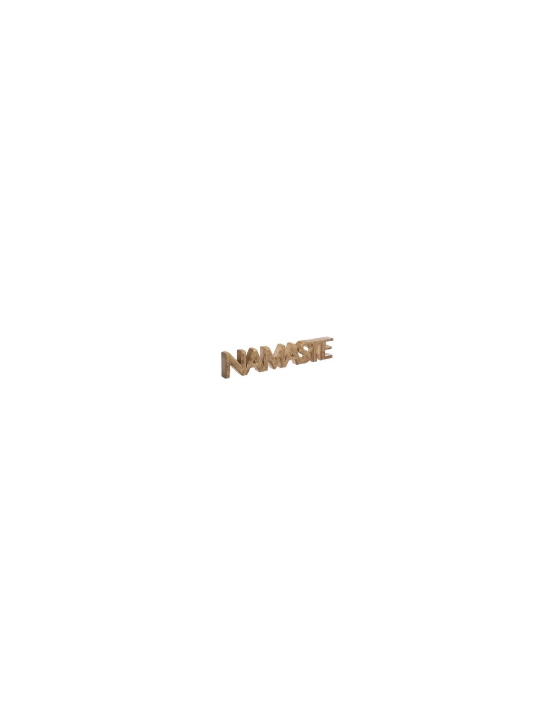 SCRITTA NAMASTE 169407 MANGO 54X10CM MARRONE