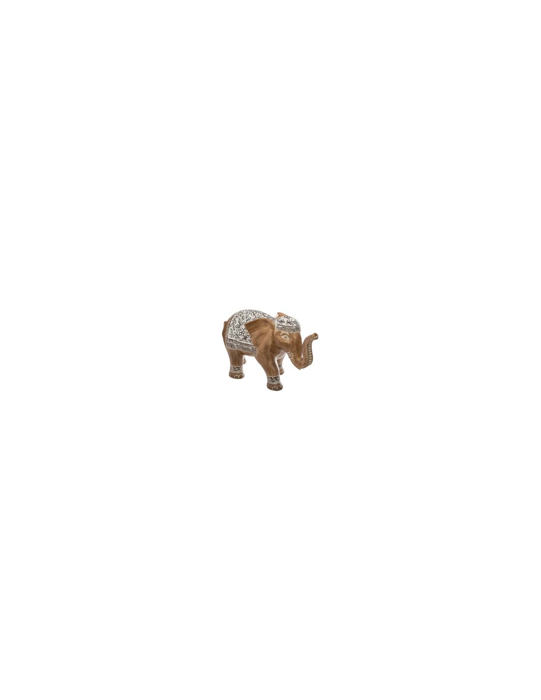 FIGURA ELEFANTE 167538 RESINA 37X16X25CM MARRONE