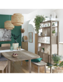 LIBRERIA 166633 BANILA 95X35X180CM ACACIA