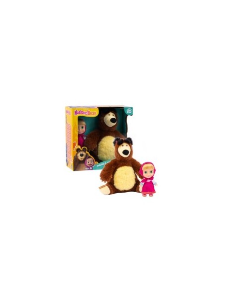 MASHA ORSO MHA21000 MASHA 12CM CON PELUCHE ORSO 20CM
