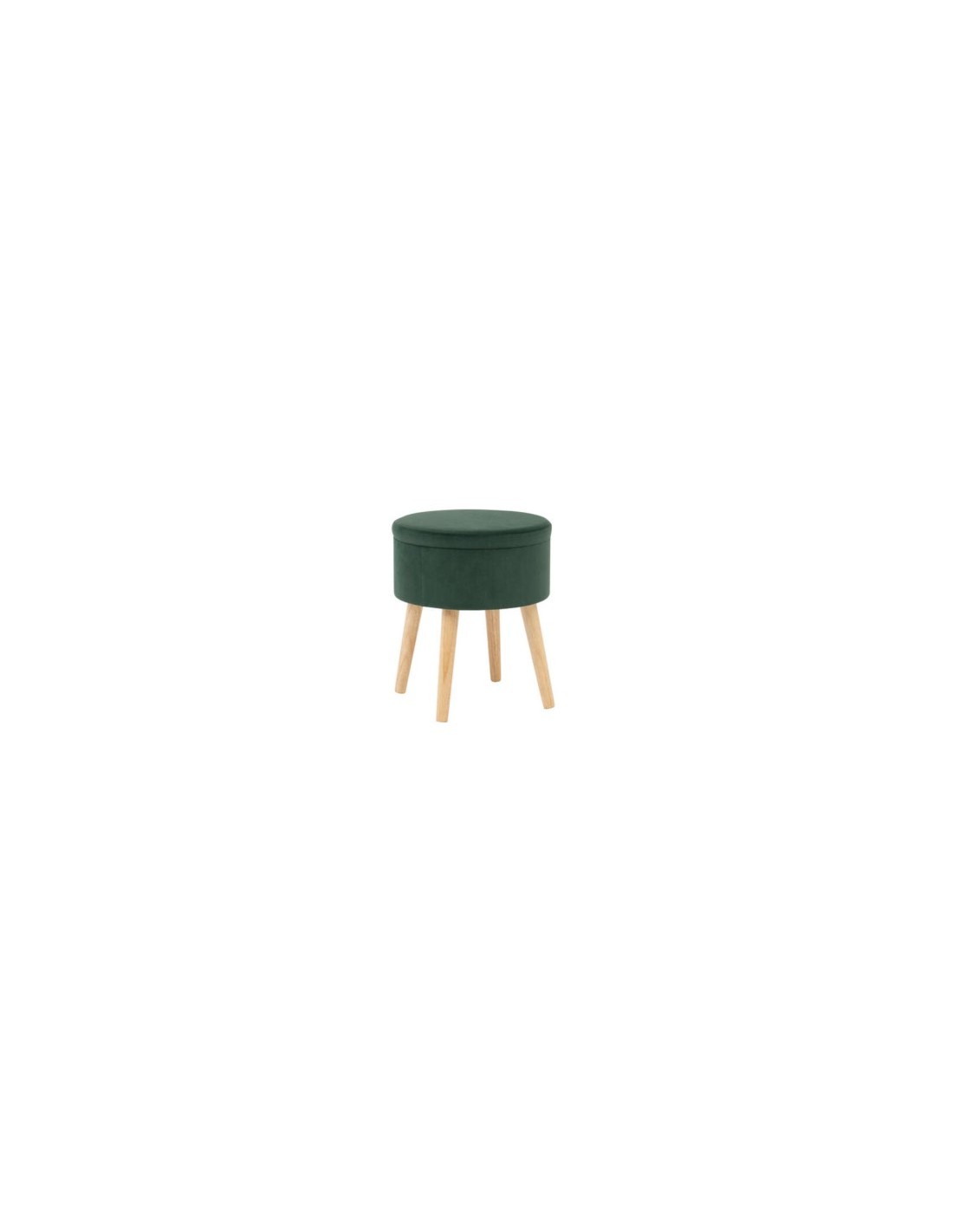 SGABELLO 140331J CONTENITORE TESSUTO/VELLUTO VERDE