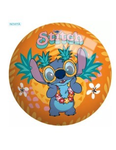 Pallone Stitch 22 cm, Palla da Gioco in Vinile Colorato, Motivo a Misura di Bambino, Divertimento per Grandi e Piccini