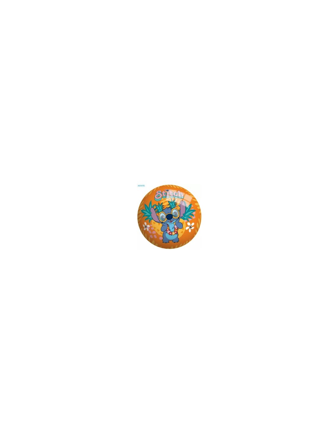 Pallone Stitch 22 cm, Palla da Gioco in Vinile Colorato, Motivo a Misura di Bambino, Divertimento per Grandi e Piccini