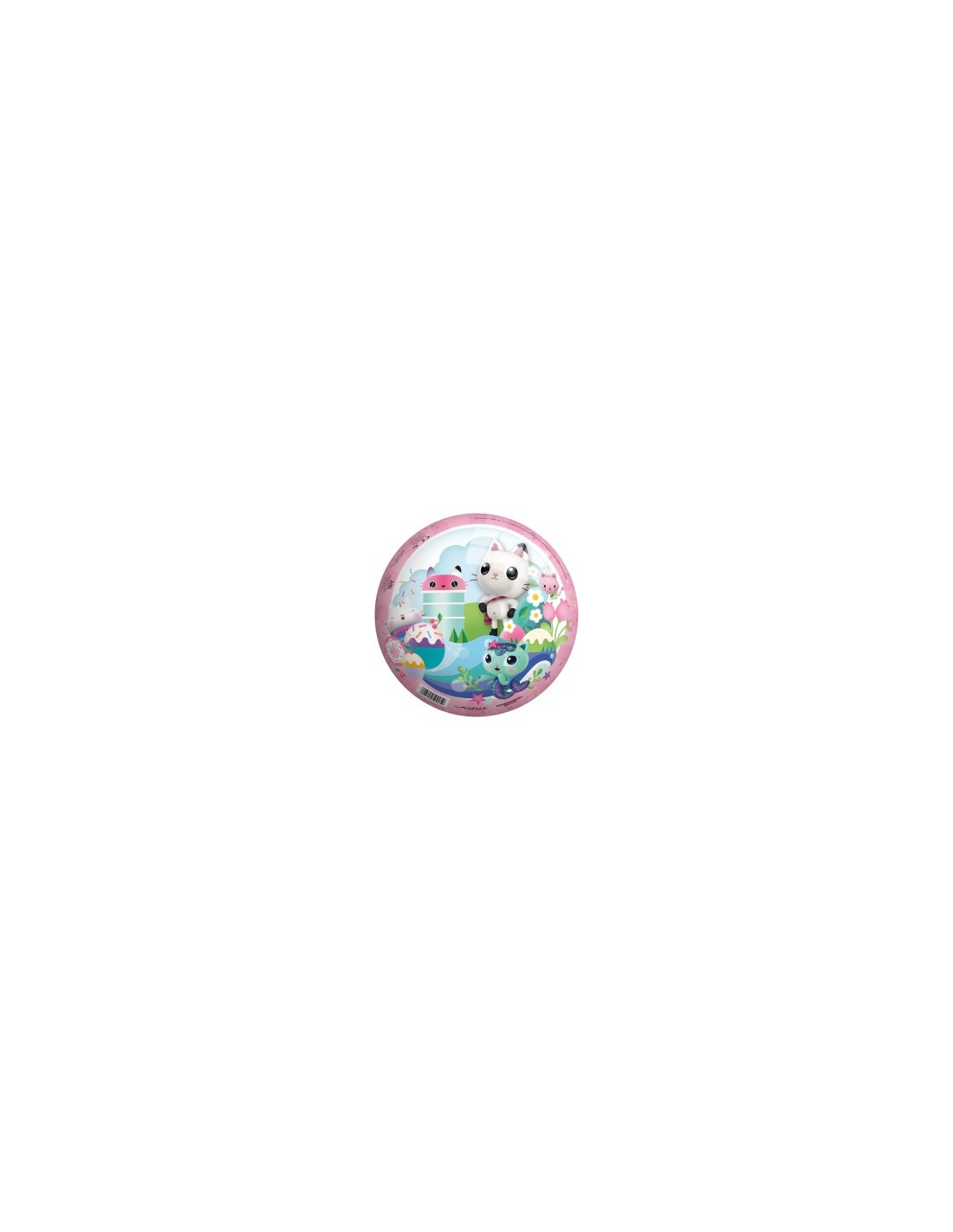 Pallone Gabby 22 cm, Palla da Gioco in Vinile Stampato Colorato, Motivo Licenza Gabby's Dollhouse, Divertimento per Tutte le Età