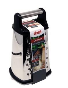 GRATTUGIA INOX 4 FACCE 24CM CON CONTENITORE