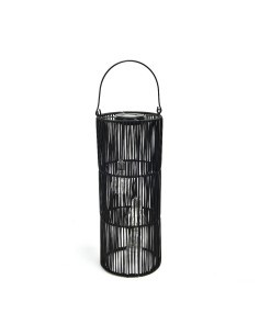 LANTERNA SOLARE 01319 NERO 19X46CM METALLO/PLASTICA