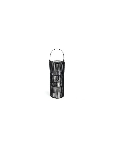 LANTERNA SOLARE 01319 NERO 19X46CM METALLO/PLASTICA
