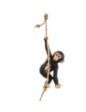 FIGURA SCIMMIA 101344 RESINA CON CORDA 24X15X100CM