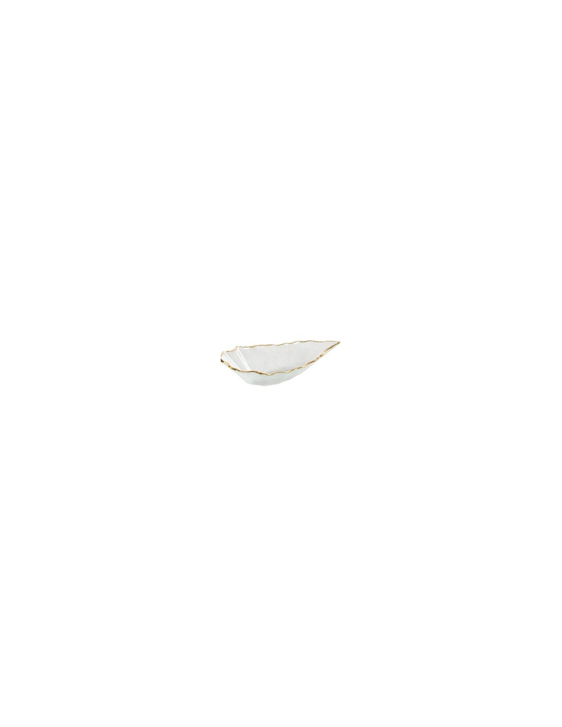CENTROTAVOLA BD212880 FOGLIA 24X14X6CM CRISTALLO