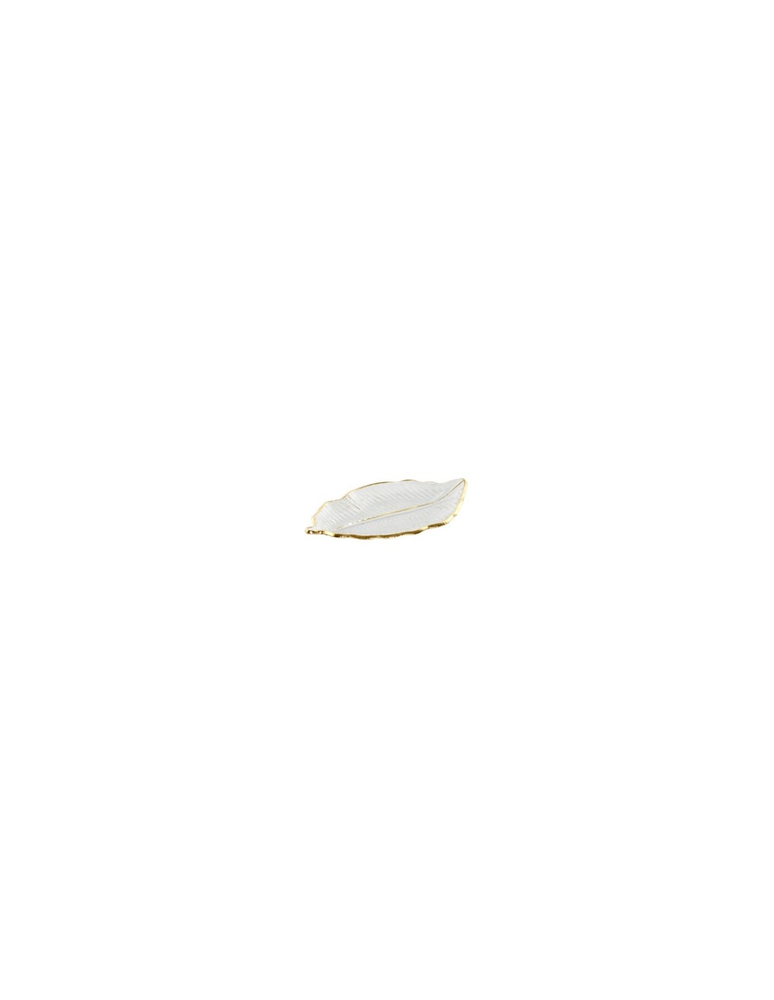 CENTROTAVOLA BD212889 FOGLIA 23X13CM CRISTALLO
