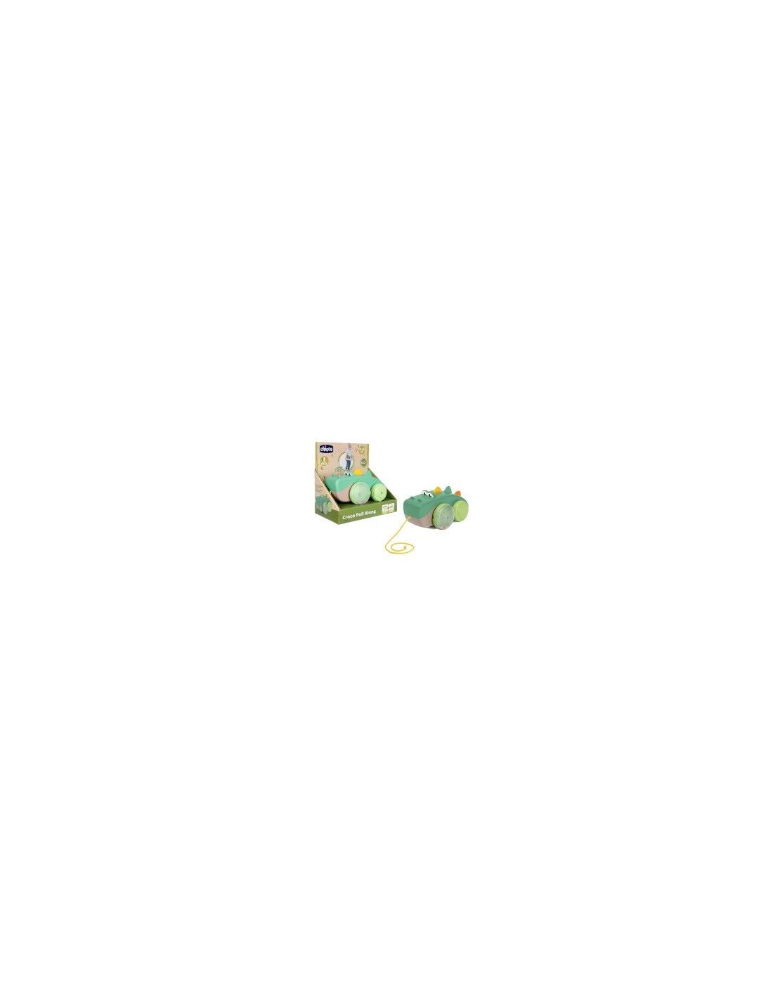 Chicco Drillo il Coccodrillo Trainabile - Gioco Pull Along in Plastica Riciclata