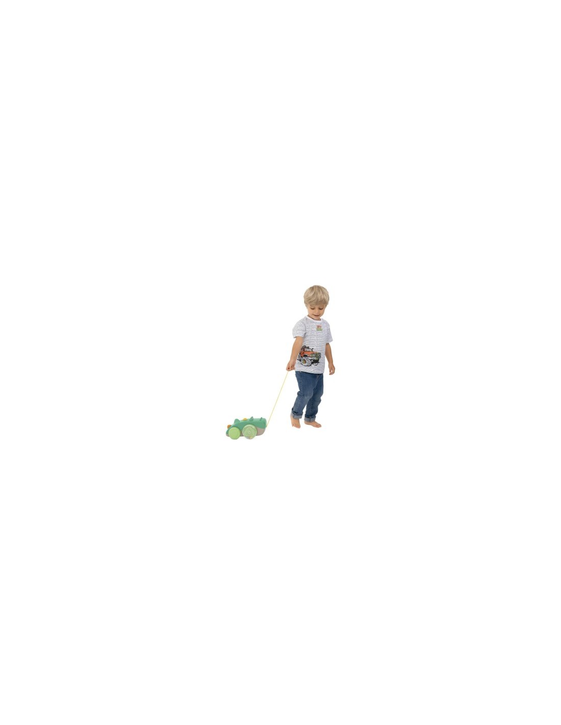 Chicco Drillo il Coccodrillo Trainabile - Gioco Pull Along in Plastica Riciclata