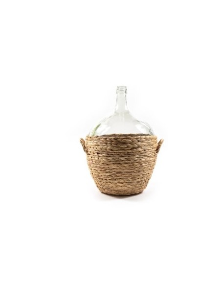 DAMIGIANA 14300 VETRO 52X42X38CM CON CESTINO BANANO