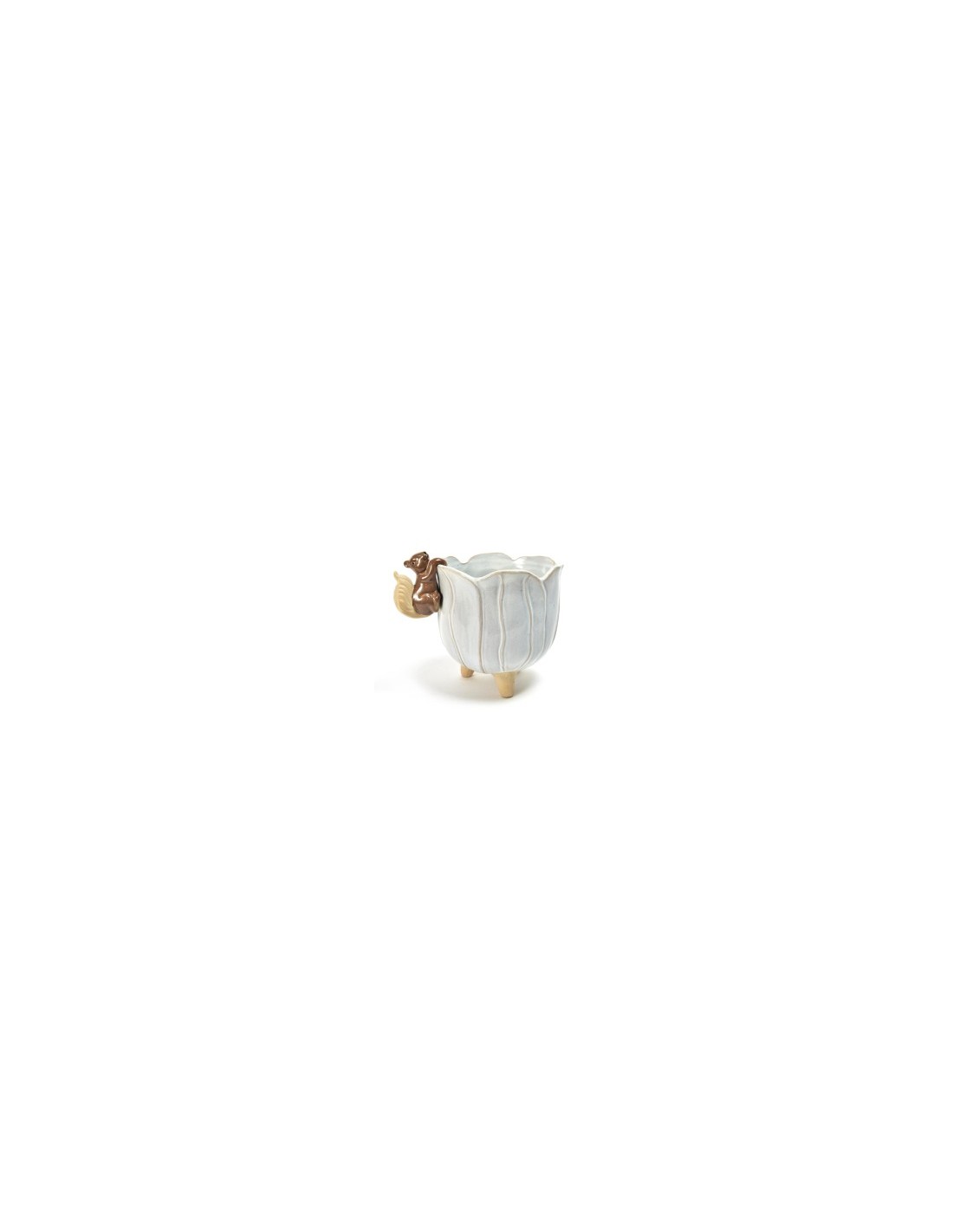 VASO 04607 CERAMICA CON ANIMALETTO 20X21CM