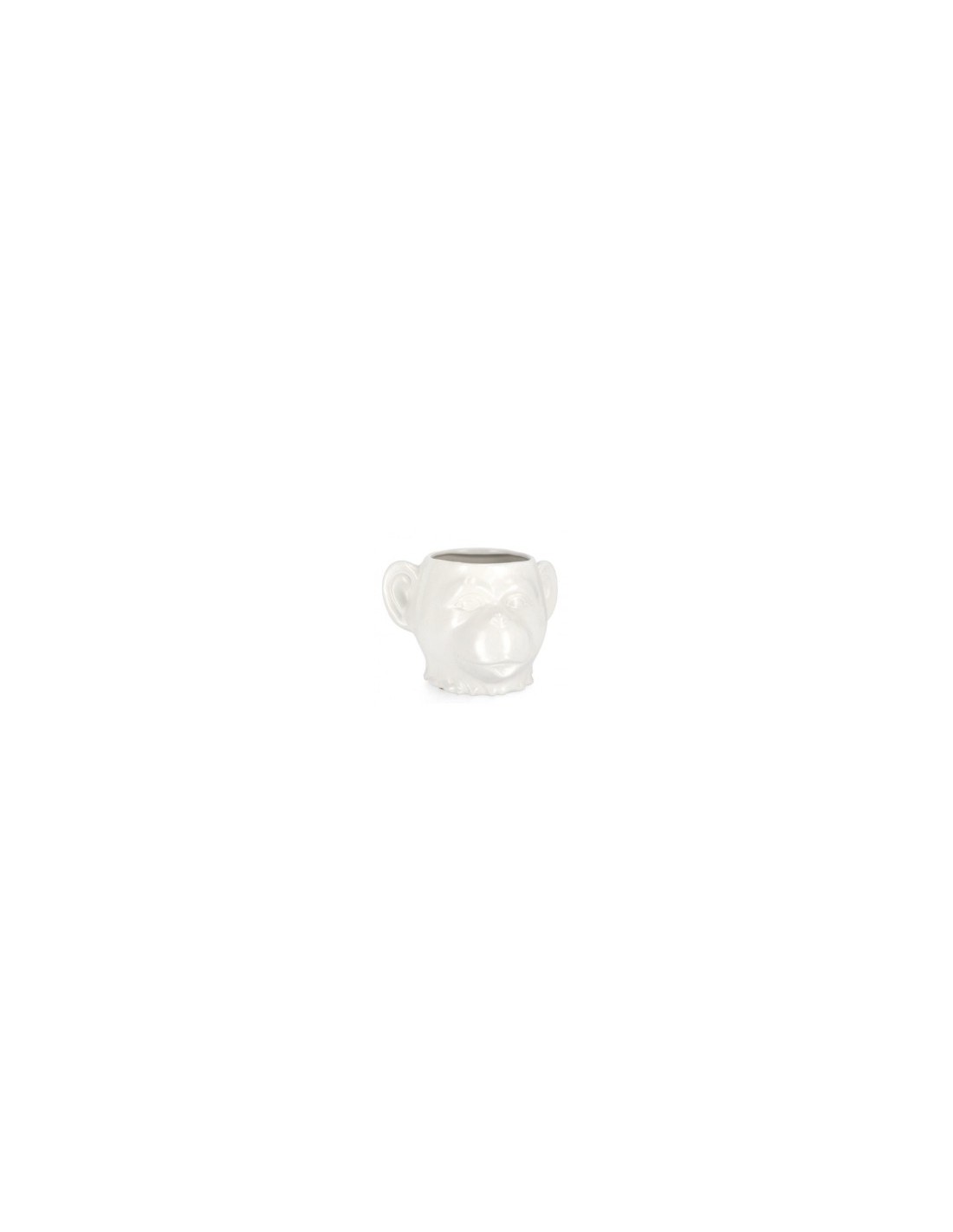 VASO 0143163 JAIDEN SCIMMIA 25X23X17CM BIANCO