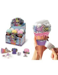 Unicones Serie 2, Cono Gelato, Unicorno Nascosto, Accessori, Slime, 12 Personaggi Assortiti