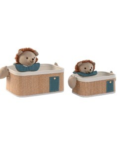 CESTINO DC213246 2 MIS PELUCHE ORSO 40X32X27CM