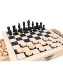 GIOCO 41160 SCACCHI DAMA E FILETTO LEGNO