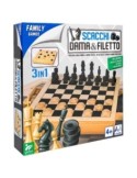 GIOCO 41160 SCACCHI DAMA E FILETTO LEGNO