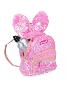 Girabrilla Bunny Backpack, Zainetto Coniglio, Paillettes Reversibili, Spalline Regolabili, Nice Group