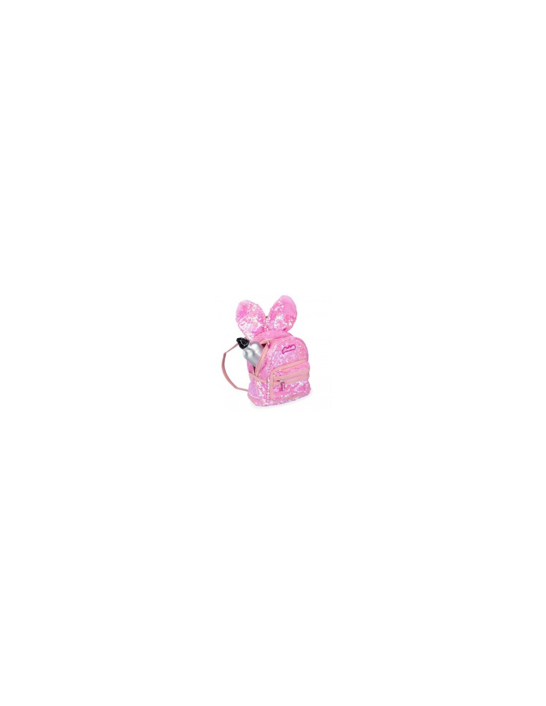Girabrilla Bunny Backpack, Zainetto Coniglio, Paillettes Reversibili, Spalline Regolabili, Nice Group