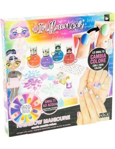 Influencer Rainbow Manicure, Set Nail Art Bambini, Smalti Cambia Colore, Nice Group