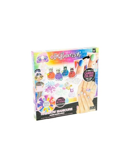 Influencer Rainbow Manicure, Set Nail Art Bambini, Smalti Cambia Colore, Nice Group