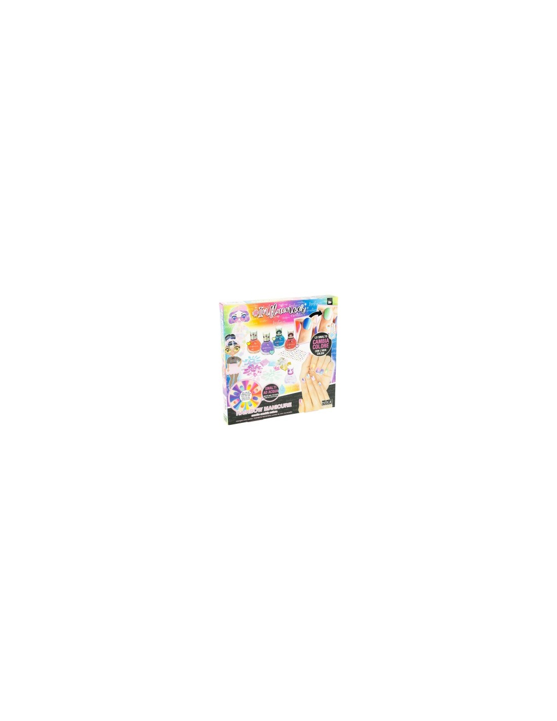 Influencer Rainbow Manicure, Set Nail Art Bambini, Smalti Cambia Colore, Nice Group