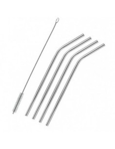 SET 4 CANNUCCE INOX 308866 CON SPAZZOLINO