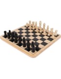 Scacchiera 3 in 1, Scacchi Dama e Tris, scacchiera in legno, giochi da tavolo classici, per bambini e famiglie, 6 anni+