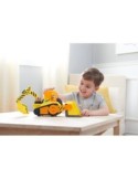 Rubble & Crew, Veicolo Deluxe Bulldozer di Rubble con Luci, Suoni e Personaggio, Giocattolo per Bambini 3+ Anni