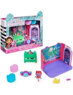 Gabby's Dollhouse Groovy Music Room, Personaggio Daniel James Catnip, 2 Accessori, 2 Mobili, 2 Scatole con Sorpresa