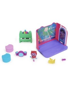 Gabby's Dollhouse Groovy Music Room, Personaggio Daniel James Catnip, 2 Accessori, 2 Mobili, 2 Scatole con Sorpresa