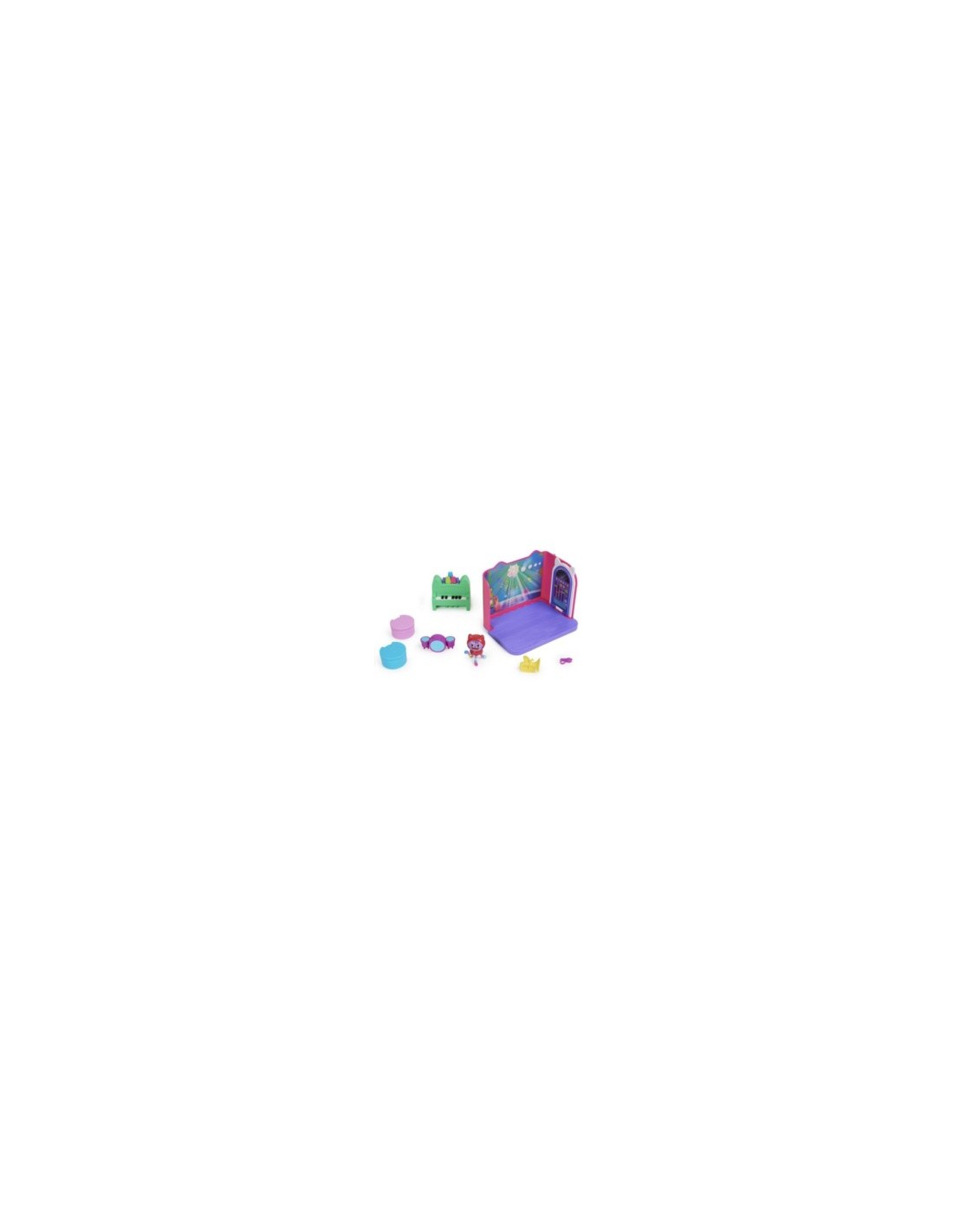 Gabby's Dollhouse Groovy Music Room, Personaggio Daniel James Catnip, 2 Accessori, 2 Mobili, 2 Scatole con Sorpresa