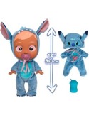 Cry Babies Disney Stitch, bambola con pigiama blu, suoni realistici di bebè, giocattolo per bambini 18 mesi+