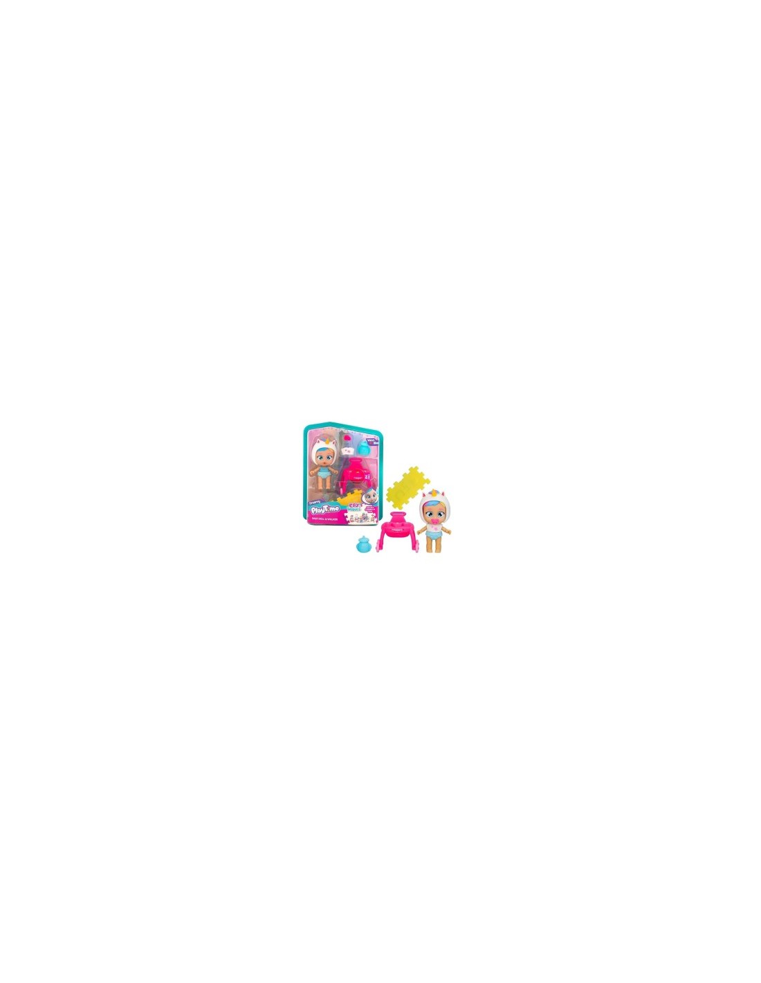 Playtime Cry Babies Dreamy con girello interattivo, bambola da collezione Day Care, giocattolo per bambini 4-6 anni