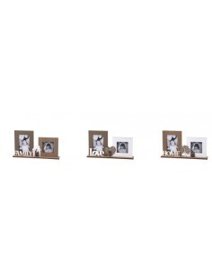PORTAFOTO 104343 2 CORNICI 38X6X22CM MDF