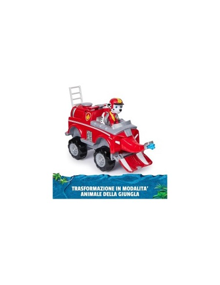 PAW Patrol Jungle Pups, veicolo elefante di Marshall, personaggio Marshall, giochi per bambini 3 anni+