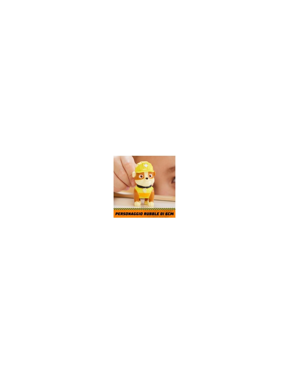 Rubble & Crew, veicolo da lavoro di Rubble, bulldozer giocattolo con parti mobili, personaggio Rubble incluso, 3 anni+