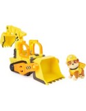 Rubble & Crew, veicolo da lavoro di Rubble, bulldozer giocattolo con parti mobili, personaggio Rubble incluso, 3 anni+