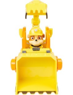 Rubble & Crew, veicolo da lavoro di Rubble, bulldozer giocattolo con parti mobili, personaggio Rubble incluso, 3 anni+